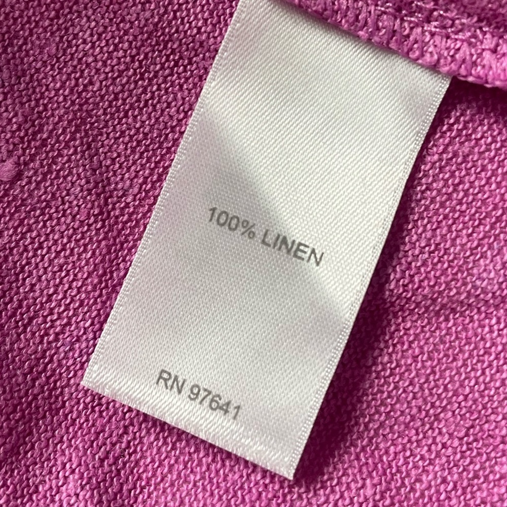 NWT J Jill Linen Button Down Shirt Wild Orchid Purple XL Casual Breathable Beach - Picture 7 of 13